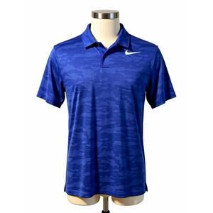 Nike Golf Dri-Fit Standard Fit Blue Polo Shirt Large